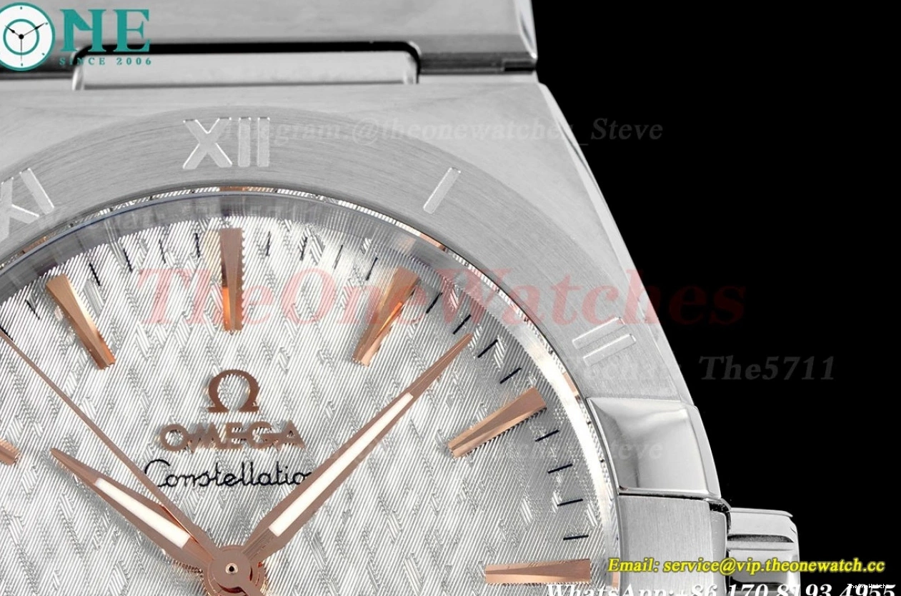 SS Constellation Textured ORF 39mm SS A8800 Dial White 0213